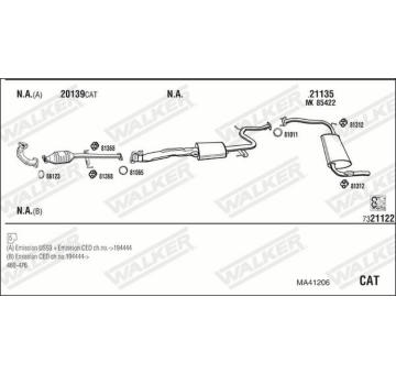 Výfukový systém WALKER MA41206