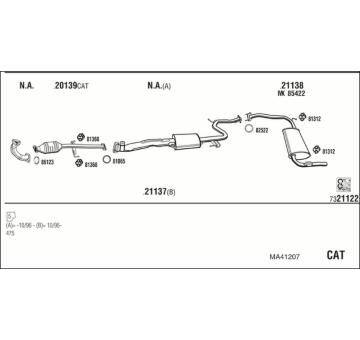 Výfukový systém WALKER MA41207