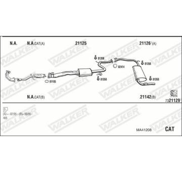 Výfukový systém WALKER MA41208