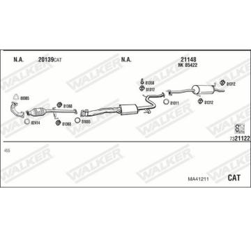 Výfukový systém WALKER MA41211