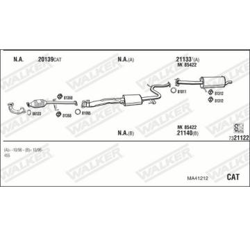Výfukový systém WALKER MA41212