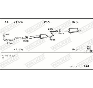 Výfukový systém WALKER MA41214