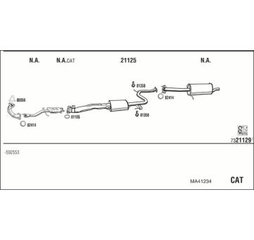 Výfukový systém WALKER MA41234