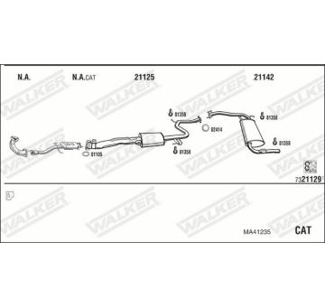 Výfukový systém WALKER MA41235