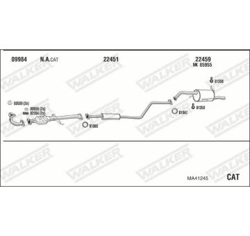 Výfukový systém WALKER MA41245