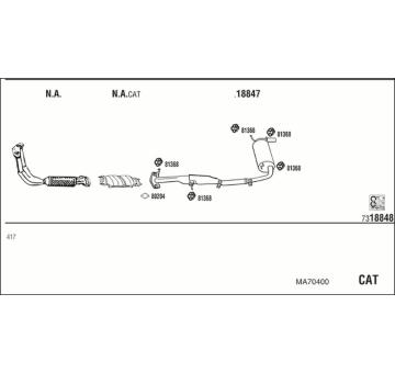 Výfukový systém WALKER MA70400