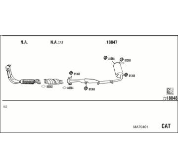 Výfukový systém WALKER MA70401