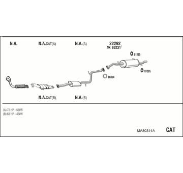 Výfukový systém WALKER MA80314A