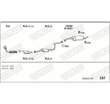 Výfukový systém WALKER MA80314B