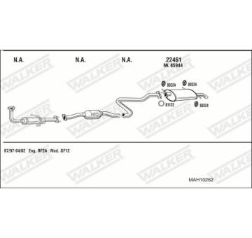 Výfukový systém WALKER MAH10262
