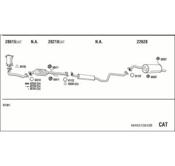 Výfukový systém WALKER MAK012643B