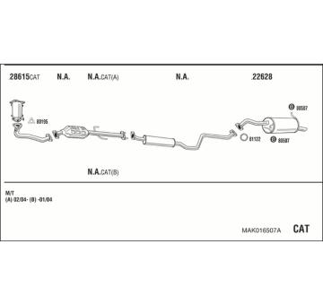 Výfukový systém WALKER MAK016507A