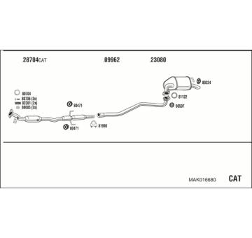 Výfukový systém WALKER MAK016680