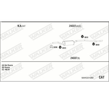 Výfukový systém WALKER MAK031080