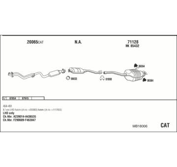 Výfukový systém WALKER MB18006