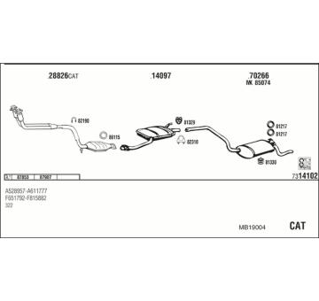 Výfukový systém WALKER MB19004