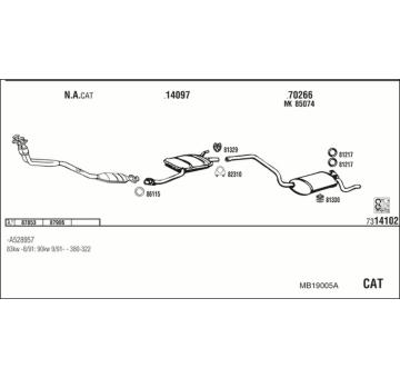 Výfukový systém WALKER MB19005A