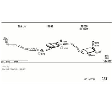 Výfukový systém WALKER MB19005B