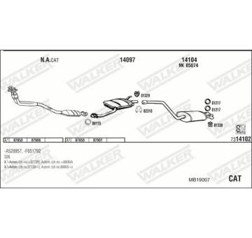 Výfukový systém WALKER MB19007