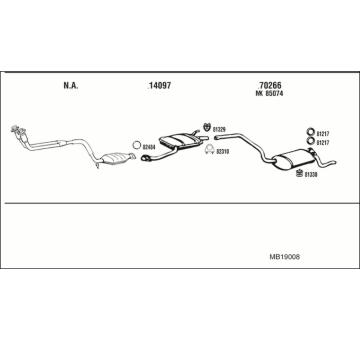 Výfukový systém WALKER MB19008
