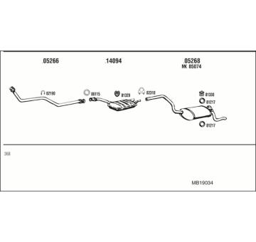 Výfukový systém WALKER MB19034