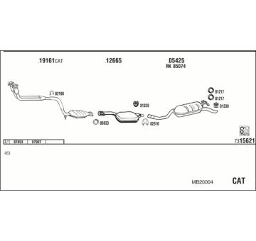 Výfukový systém WALKER MB20004