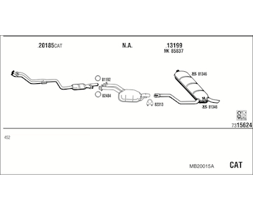 Výfukový systém WALKER MB20015A