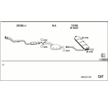 Výfukový systém WALKER MB20015B