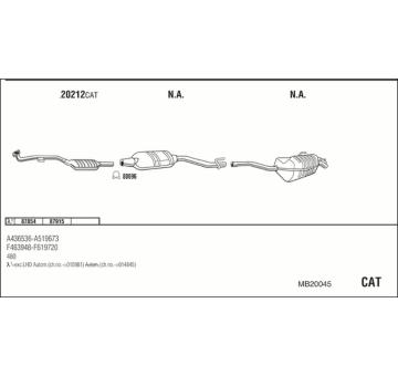 Výfukový systém WALKER MB20045