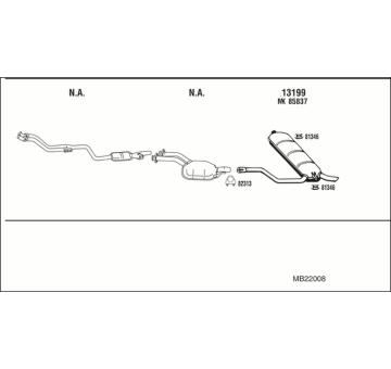 Výfukový systém WALKER MB22008