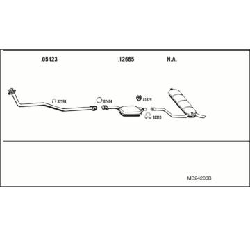 Výfukový systém WALKER MB24203B