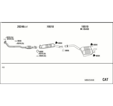 Výfukový systém WALKER MB25008
