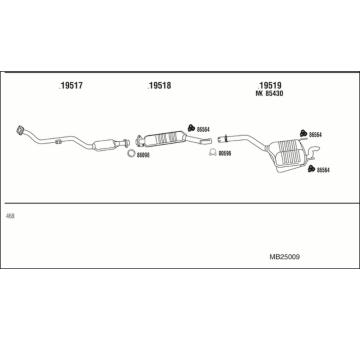 Výfukový systém WALKER MB25009