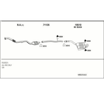 Výfukový systém WALKER MB25022