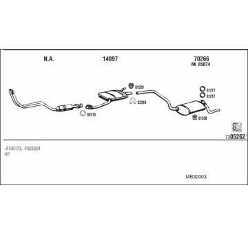 Výfukový systém WALKER MB30003