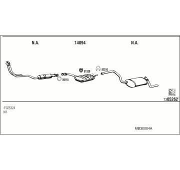 Výfukový systém WALKER MB30004A