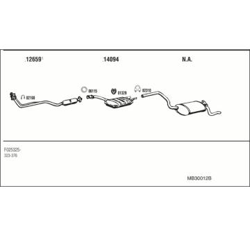 Výfukový systém WALKER MB30012B