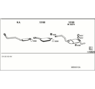 Výfukový systém WALKER MB30013A