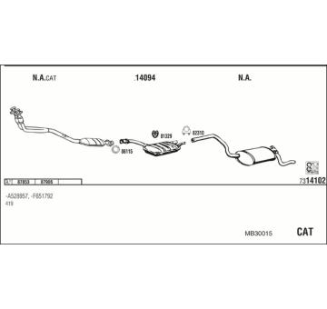 Výfukový systém WALKER MB30015