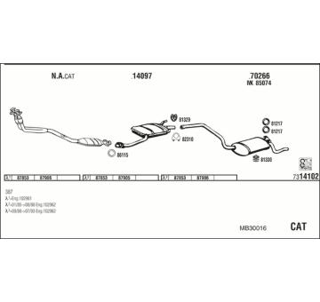 Výfukový systém WALKER MB30016