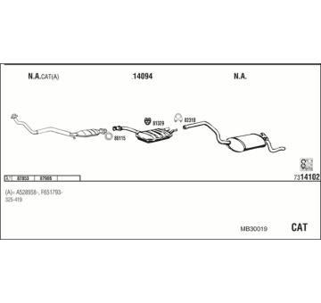 Výfukový systém WALKER MB30019