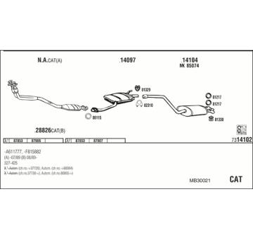 Výfukový systém WALKER MB30021