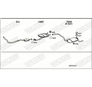 Výfukový systém WALKER MB30603