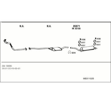 Výfukový systém WALKER MB31102B