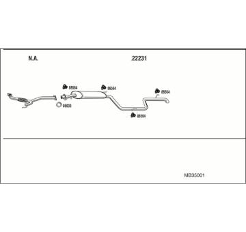 Výfukový systém WALKER MB35001
