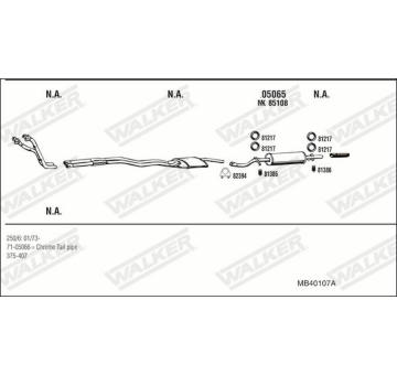Výfukový systém WALKER MB40107A