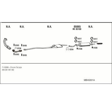 Výfukový systém WALKER MB40201A
