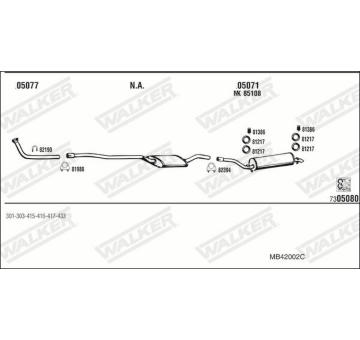 Výfukový systém WALKER MB42002C