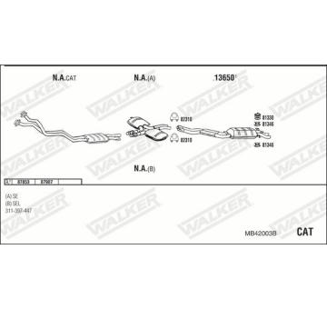 Výfukový systém WALKER MB42003B
