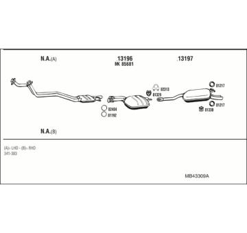 Výfukový systém WALKER MB43309A